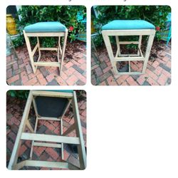 Big,Wide, Sturdy 19"x18"x30"H Wooden Stool 