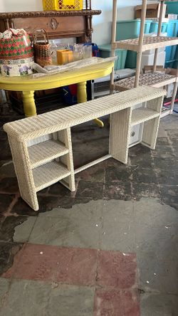 Wicker Desktop Shelf Unit
