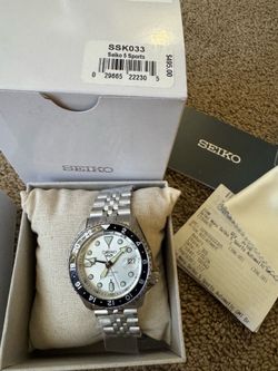 Seiko 5 Sports Automatic GMT Watch SSK033 “Mr. Freeze” aka “White Batman”