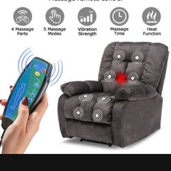Massage Chair With Heater Recliner Gray Manual Recliner With Heater And Massage Brand New Reclining Sofa Reclining Couch