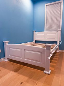 Full Solid Wood Bed Frame $340