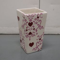 Hearts ceramic vase