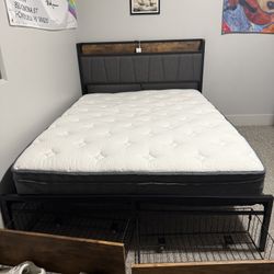 Bed/Mattress With Bottom Drawers And Outlets 
