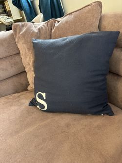 Navy Pillow With S Initial