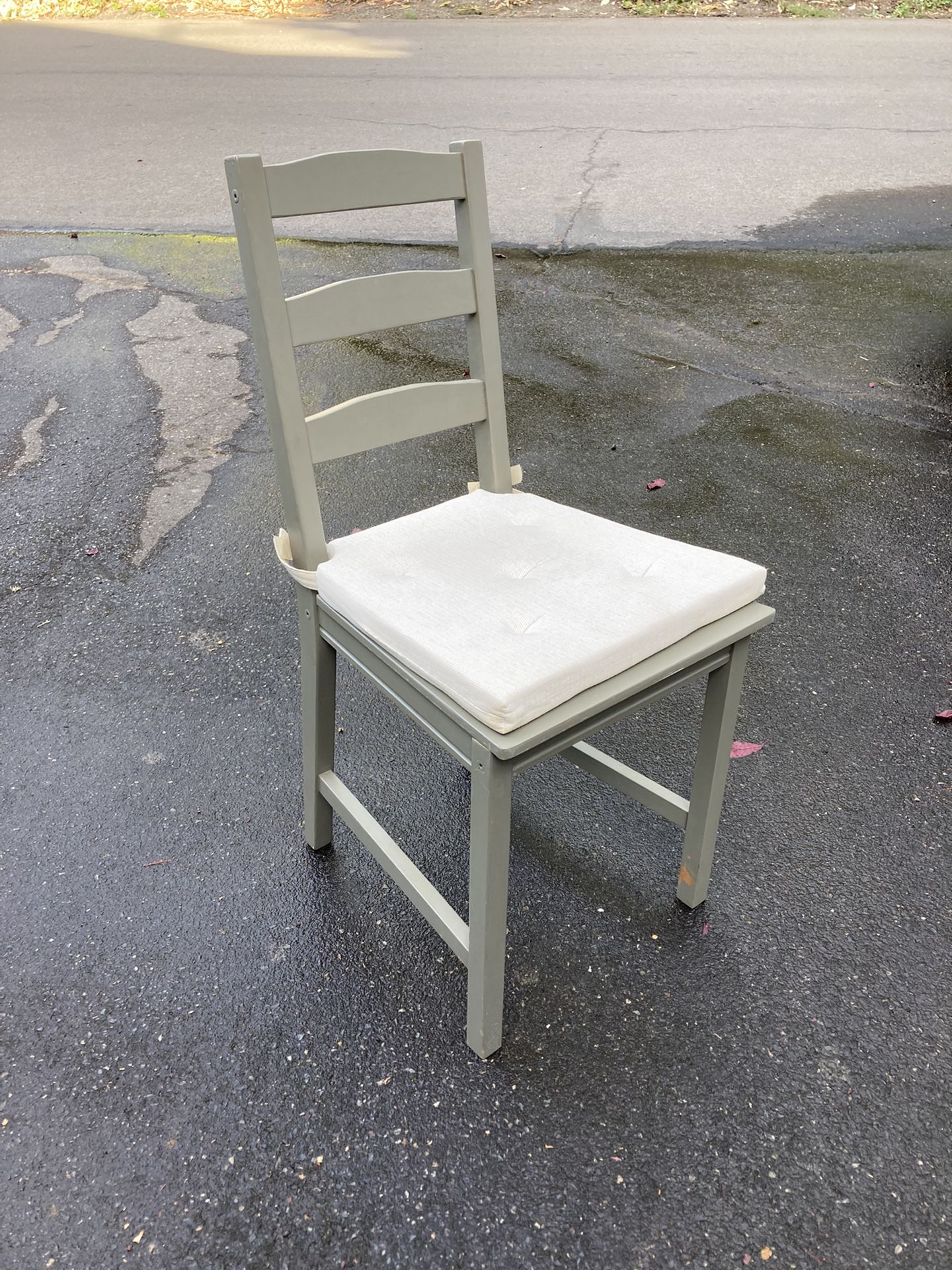 Set Of Four Ikea Wooden Chairs 