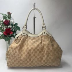 Authentic Gucci Sukey GG Logo Shoulder Bag