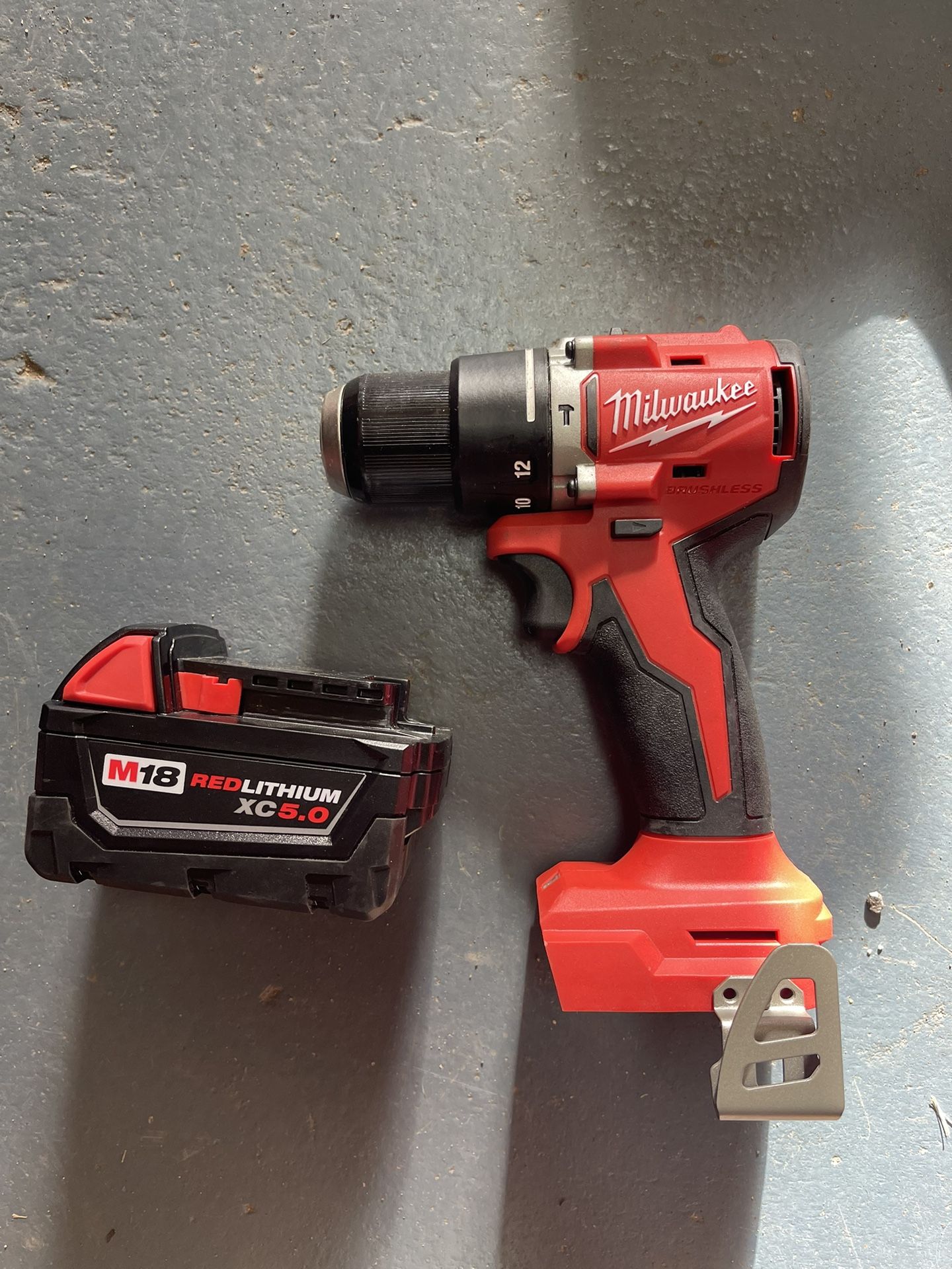 Milwaukee Hammer Drill And Battery 