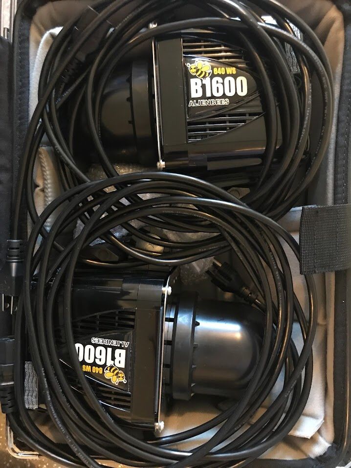 AlienBees Flash Strobe Lights + Soft Boxes + Light Stands