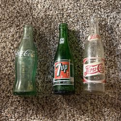 Vintage Glass Soda Bottles