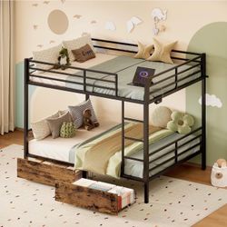 BRAND NEW Bunk Bed + 2 Twin Mattresses Bundle — Still in Boxes!