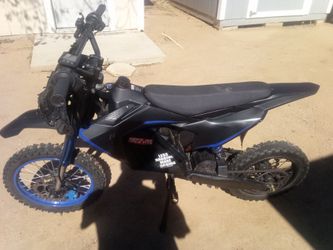 Black and Blue Electric Dirt Bike