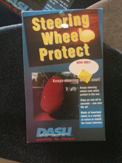 Steering wheel covers! it's hot out