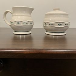 Longaberger Sugar & Creamer Set