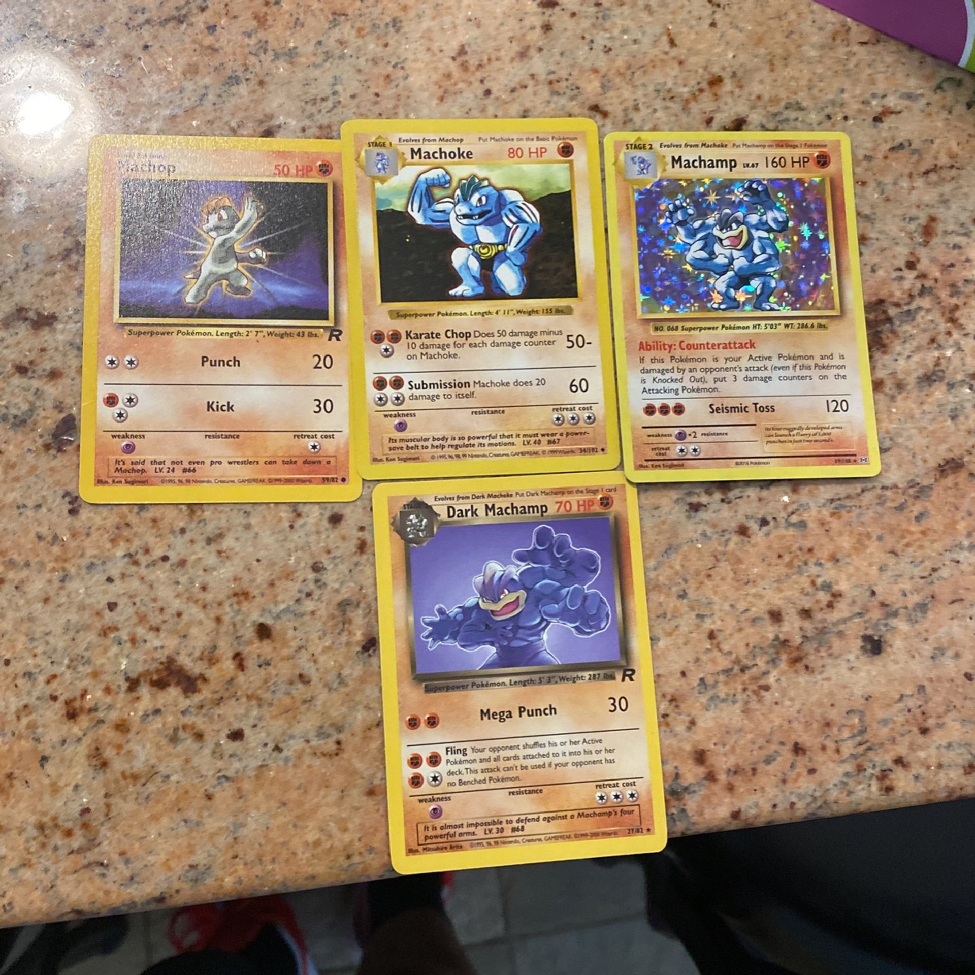 Basic Machamp Family With Holo Machamp And Dark Machamp