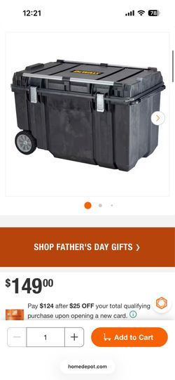 Tough Chest 38 in. W 63 Gal. Polypropylene Rolling Tool Box