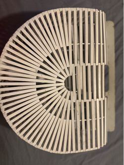 white beach purse