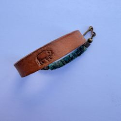 Turquoise Heishi Leather Bracelet – Natural Southwest Boho Jewelry