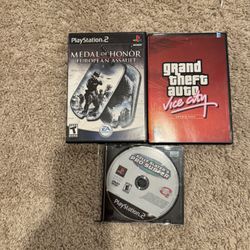 3 Mixed 🎮 PlayStation 2 (PS2) Game Lot – GTA, Medal of Honor & Kelly Slater’s Pro Surfer