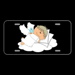 License Plate Novelty Car Front Sweet Dreams Angel Baby Cartoon