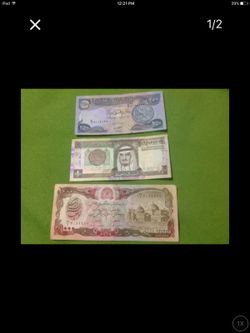 Afghanistan, Iraq, Saudi Arabia, 3 Banknotes, Great Condition