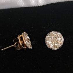 10klt.  DIAMOND  earrings for women. New 
