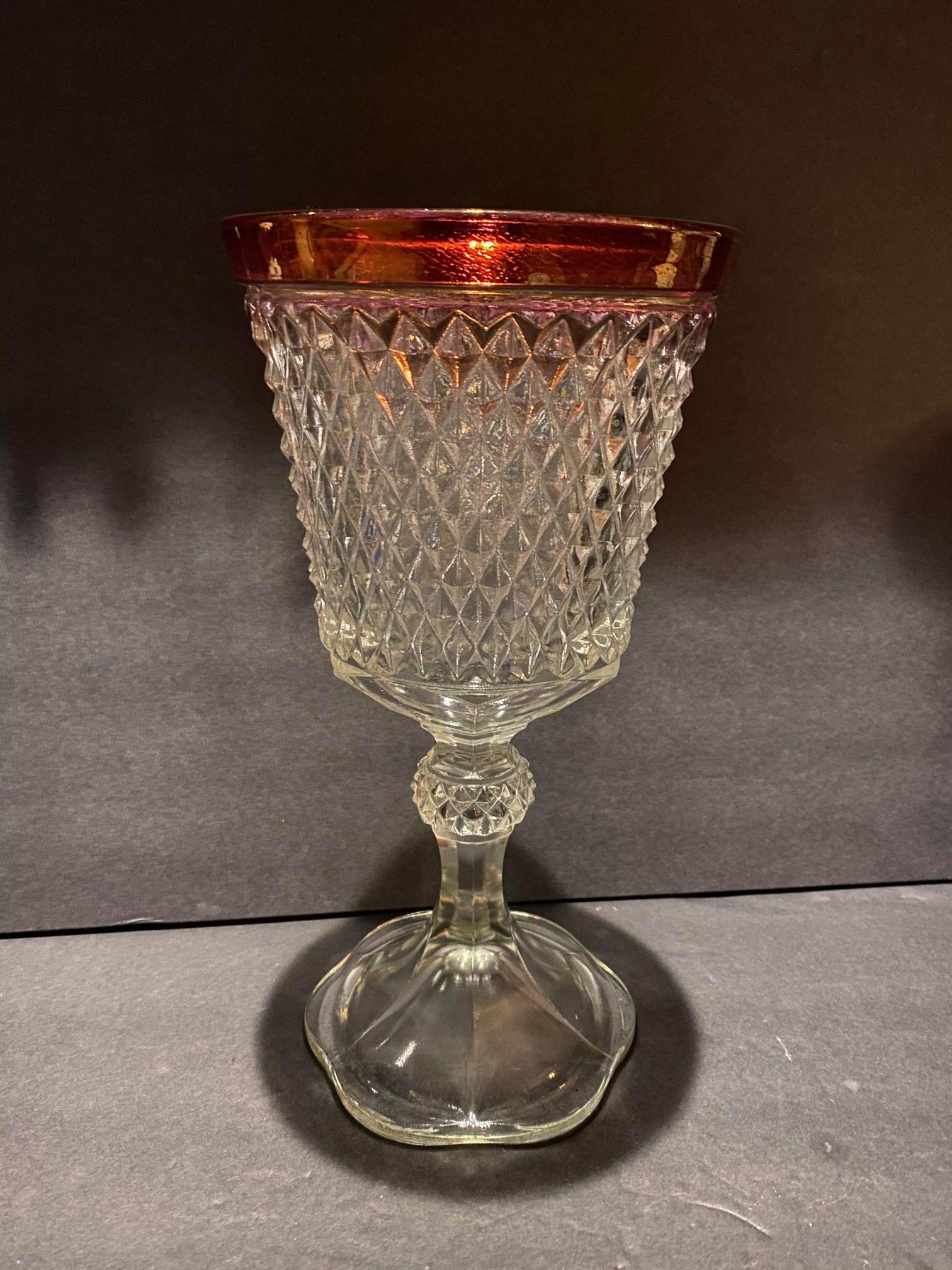 Indiana Glass Ruby Flash Vase