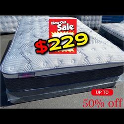 King Bamboo Plush Comfort Europillow Top 12inch Matres!!