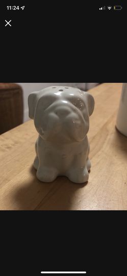 Bulldog salt or pepper shaker. Super cute!