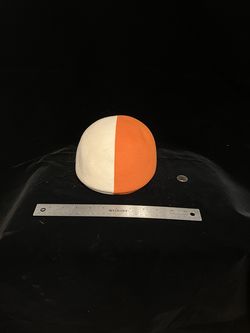 1950s Vintage Stadium Mastercrafted Stiff Wool Ivy Flat Cap Hat Two-Tone Orange Cream $70 OBO
