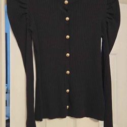 Womens black Cliche Top, Size XS