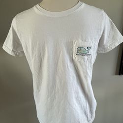 Vineyard Vines Women’s Medium classic white cotton pocket T-shirt f