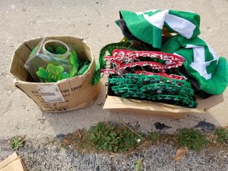 2 boxes St. Patrick's day and Valentine's day lights/decor beads