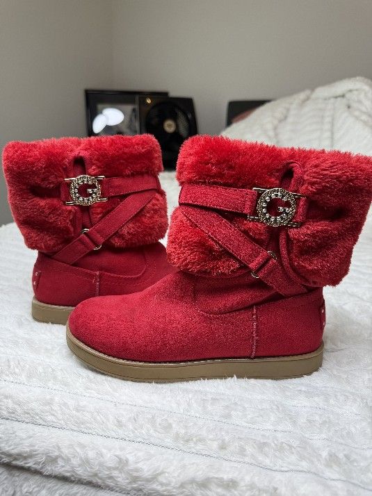 GBG Red Fur Boots