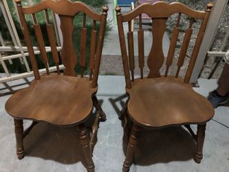 Wooden chairs