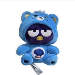 2023 Sanrio Hello Kitty and Friends X Care Bears Badtz-Maru Grumpy Bear Plush 8"