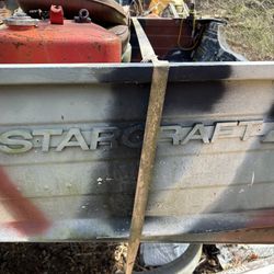 14 Aluminum. Dirty But Good. Trailer And Motor. 