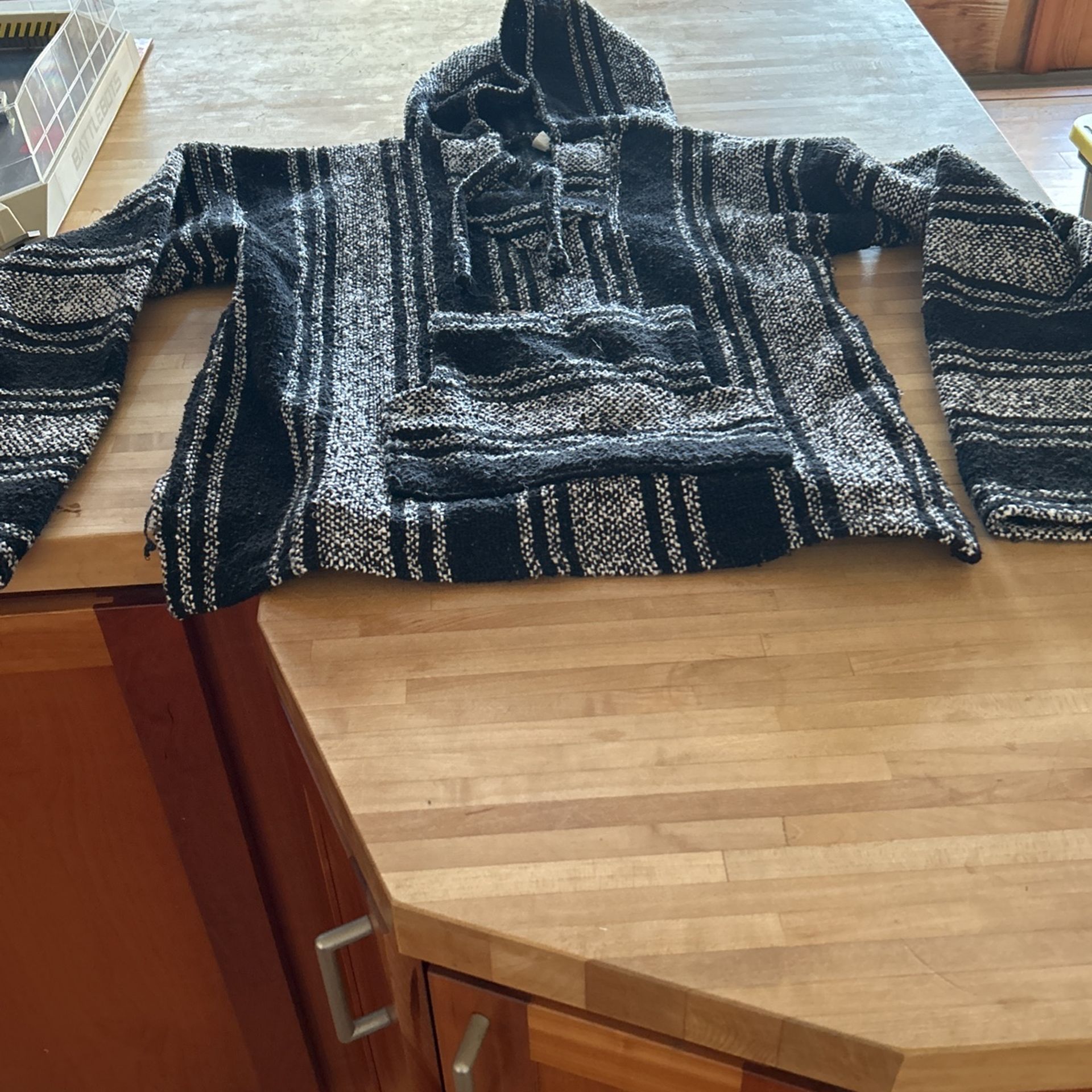 Authentic Baja Hooded Poncho