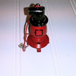 Vintage Midwest red pot belly stove Christmas ornament decoration

