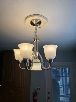 Brush Nickel chandelier