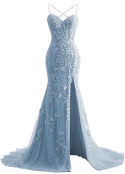Blue mermaid long dress (Brand New)