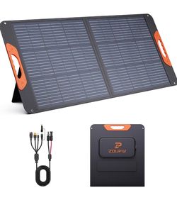 100W Portable Solar Panel with 5-in-1 Cable