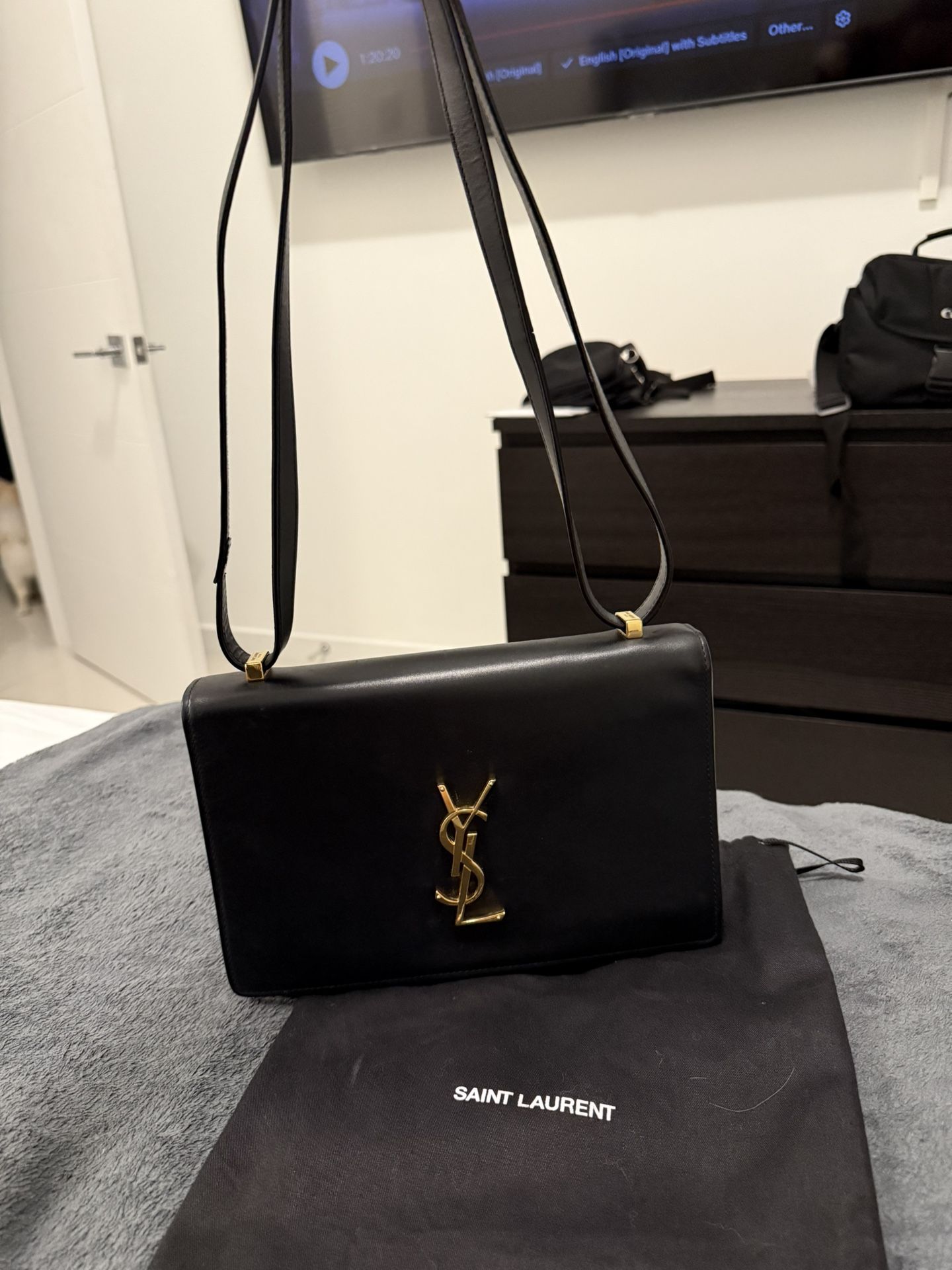 Authentic Saint Laurent crossbody shoulder bag purse