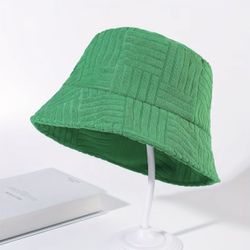 Green Fabric Bucket Hat 