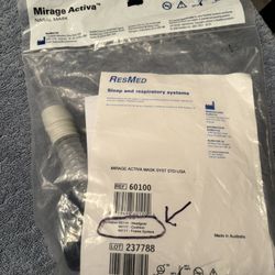 Resmed Mirage Activa Mask System Standard Size Medium Ref 60100 New Sealed Bag Complete Mask Kit
