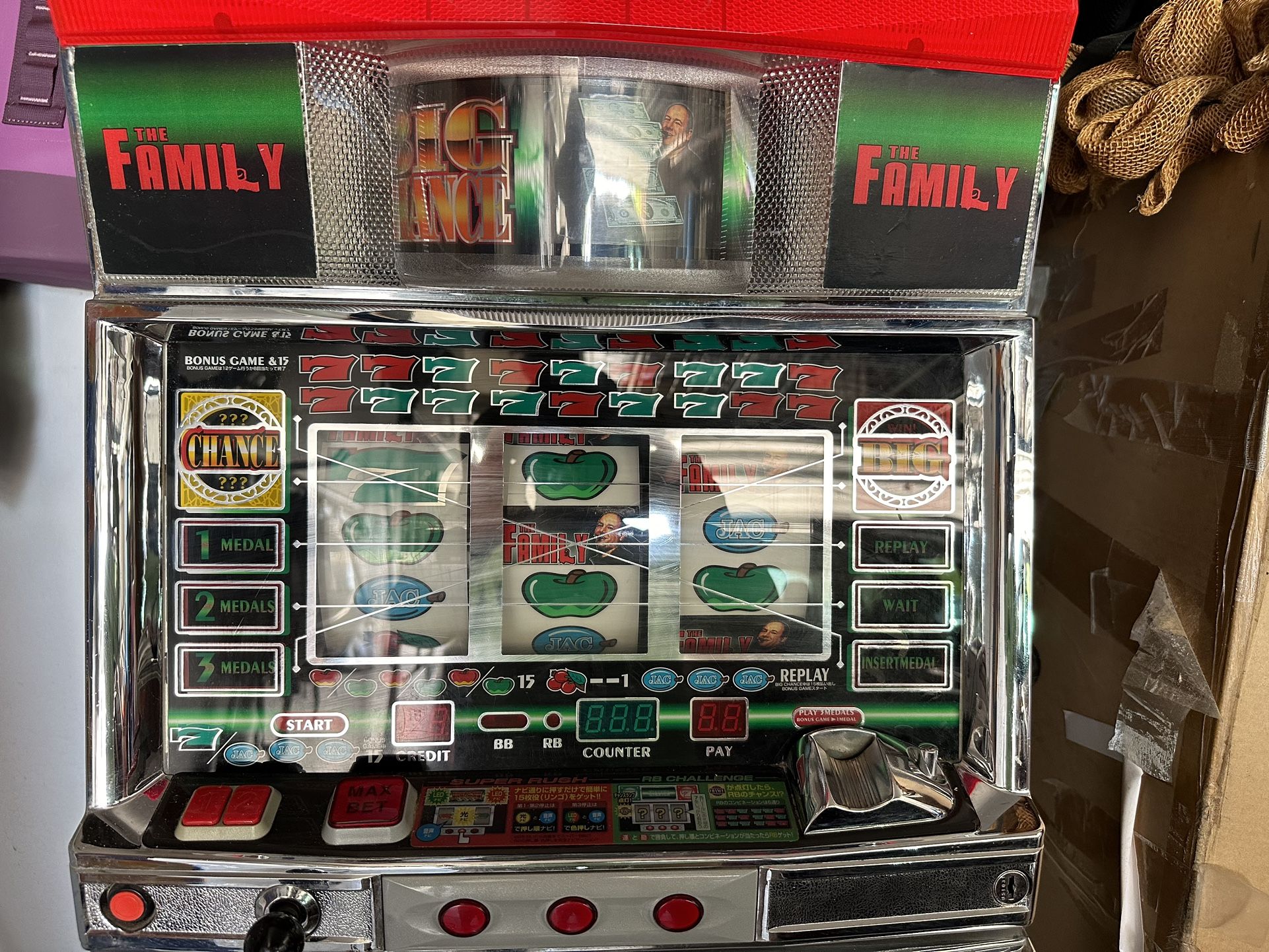 Sopranos Slot Machine with tokens