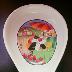 Vintage 2000 Y2K Looney Tunes Sylvester Tweety Cafe Six Flags Magic Mountain Collectible Spoon Rest