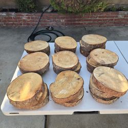 Wood Cuts Centerpieces Wedding 