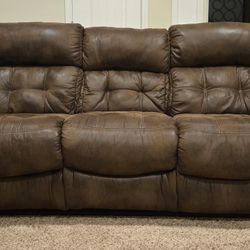 SOFA RECLINER 3 SEATER BROWN $250 OBO