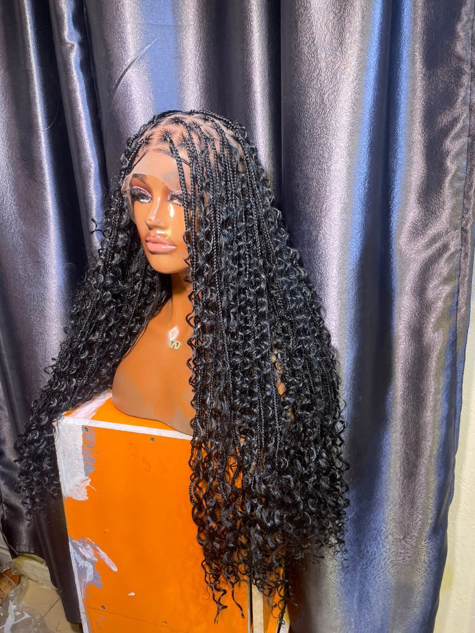 Boho knotless braided wig