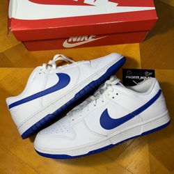 Nike Dunk Low White Hyper Royal Size 11.5m